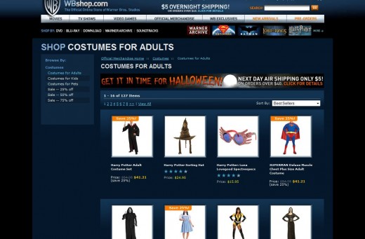 Last Minute halloween Costumes with overnight shipping