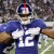 New York Giants wide receiver Steve Smith celebrates his first-half touchdwon against the Dallas Cowboys during an NFL football game Monday, Oct. 25, 2010, in Arlington, Texas. (AP Photo/Mike Fuentes)