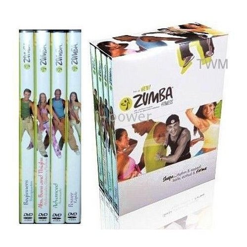 zumba Workout 4 DVDs Latin Dance Fitness Set