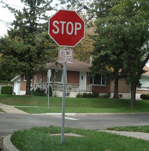 A Four-Way Stop Sign