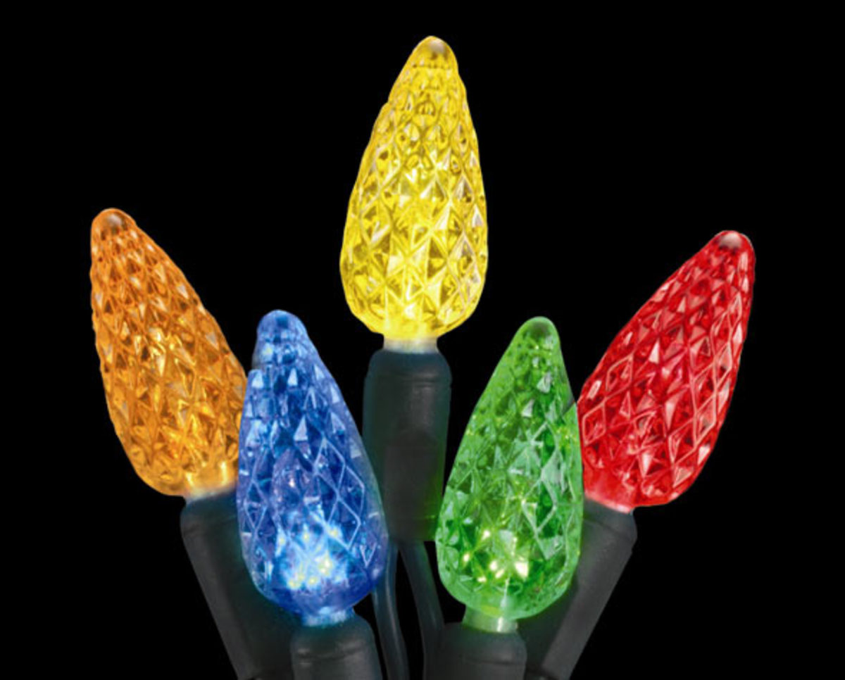Colorful LED holiday lights