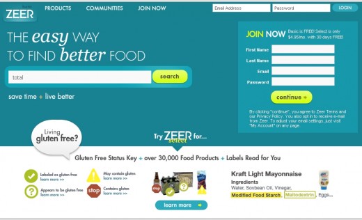 Zeer.com - free product and nutrition information