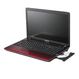 Samsung R780 laptop with DVD drawer open