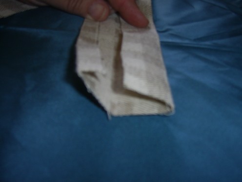          Shown on right side fold over 1 1/2"/3.75cm            Shown on left side  fold over 1/2" / 1.25cm         #1