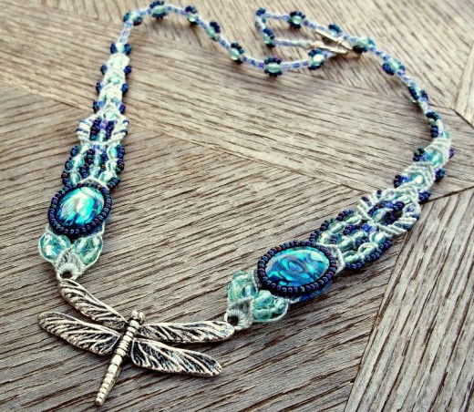 An original-design piece of jewelry from the author's Etsy store