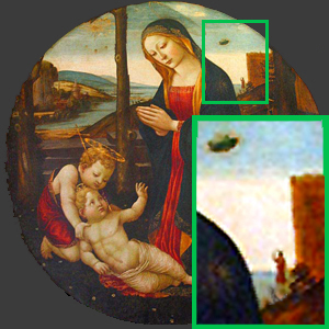 UFO Sighting in Madonna Painting
