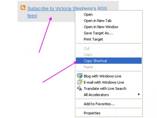 Right click and 'copy shortcut'  or 'copy link'