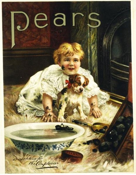 An antique image, for an advertisement for soap. I thought it was so cute. 