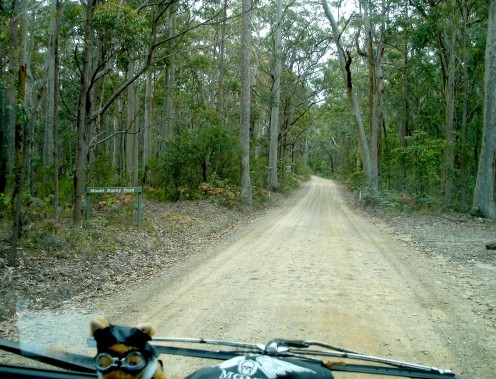 Mount Agony Road - the way out of Pebbly Beach