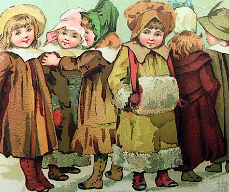 19th century Christmas card by Louis Prang