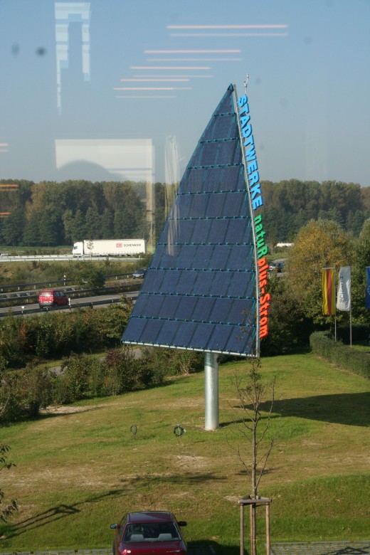 Solar 'sail' panel at Vollack firm