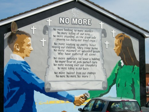 Mural painted on house wall Belfast