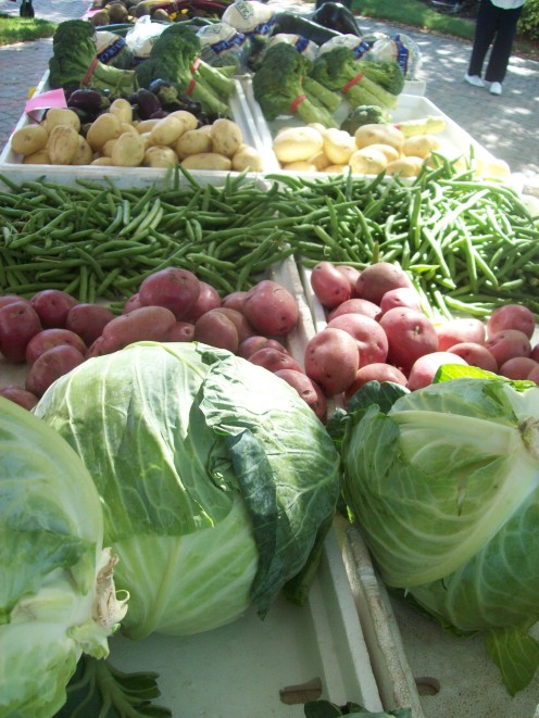 Just a few of the healthy and delicious vegetables available at a farmers market.