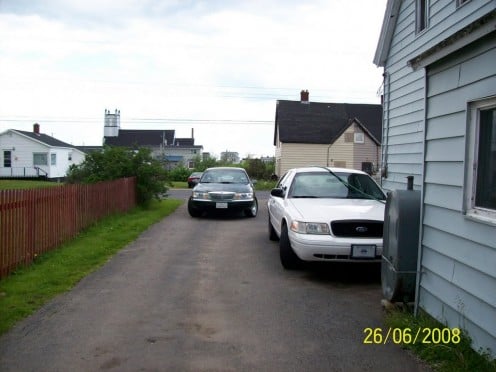 My cozy house and cop car in Cape Breton