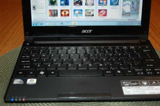 keyboard of netbook