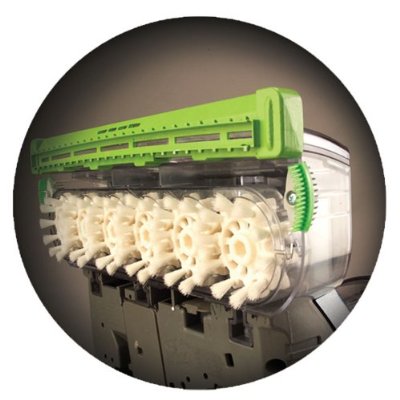 Rotating bristles on vacuum
