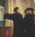 95 Theses being nailed to the Castle Churchs door on October 31, 1517