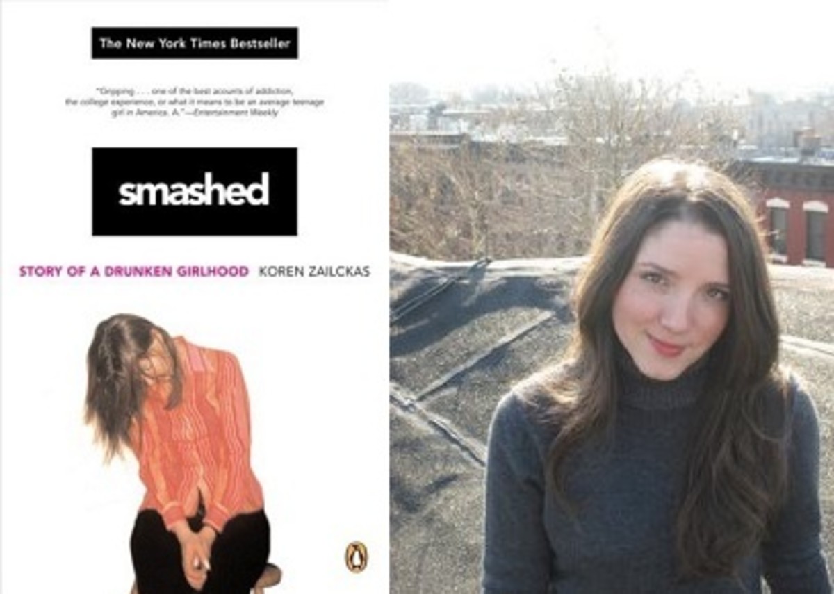 Left: Cover of Smashed.  Right: Author Koren Zailckas