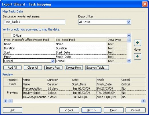 does changing pc ms project mapping file