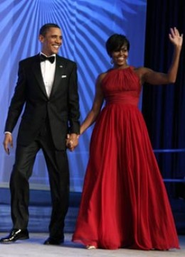 Michelle Obama Wears Sweeping Red Dress at Phoenix Awards