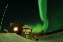 Northern Lights in Jokkmokk at The Arctic Colors Gallery in Porjus Lapland.