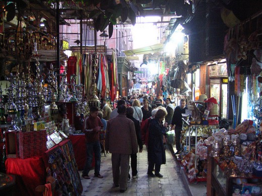 A buy marketplace in the city of Cairo.
