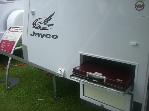 BBQ is in a very handy spot for cooking.