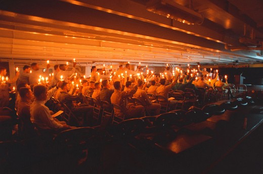 Its neat to see the military having a candle light ceremony or service too.