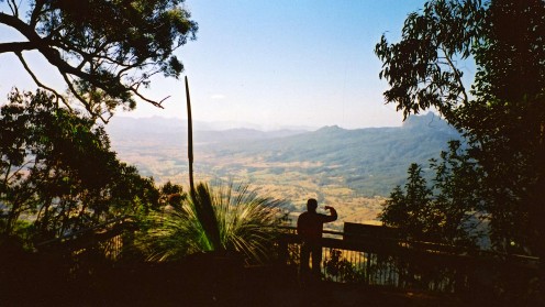 High on the rim of the caldera...