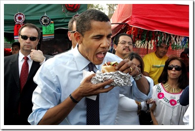 I hope Michelle doesn't catch me eating this! I just want them to think I care about their economy!