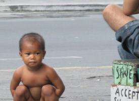 Naked streetkid