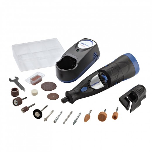 Dremel 7700-1/15 MultiPro 7.2-Volt Cordless Two speeds 10,000 and 20,000 rpm to match the proper speed required Removable battery pack lets you use additional packs for continuous use 3-hour charger with LED light shows proper charging Compac