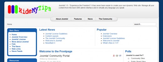 Outlook of the template, after changing the logo
