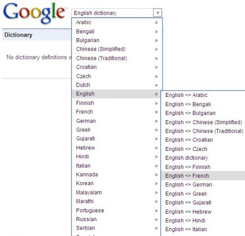 google dictionary