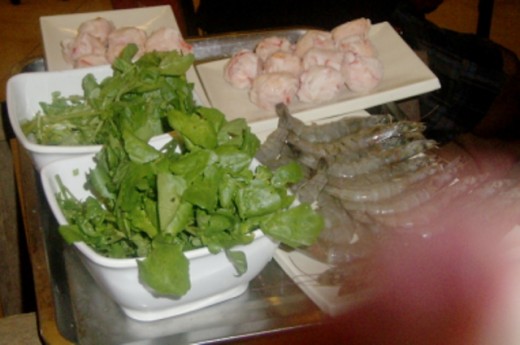 Prawn, lobster ball and watercrest