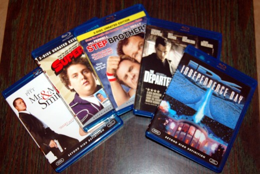 Chris and I went Black Friday Shopping today, but since we didn't head out til after noon, there weren't many deals left.  I did manage to scoop up some $5 blu-rays though.