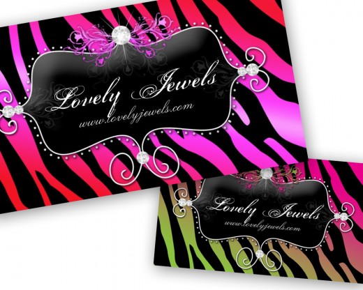 Bold and catchy beauty business cards. 