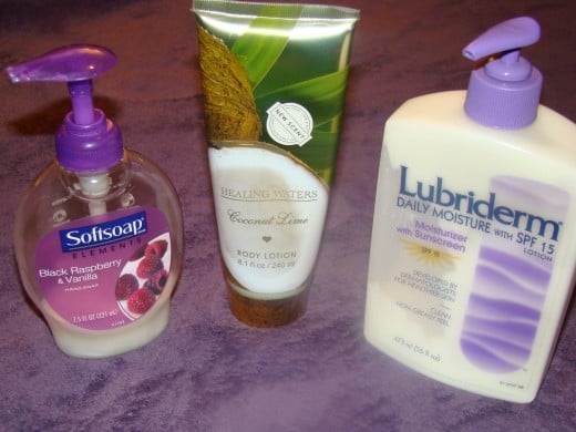 Handsoap and lotion helps get rid of the stink on my skin if I give in and have a smoke.