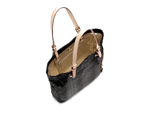 Inside of a Michael Kors tote bag