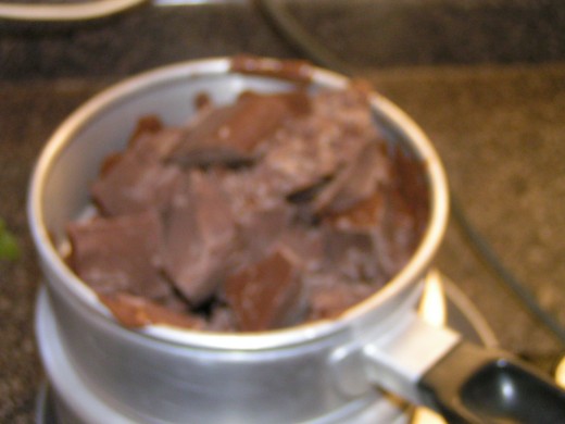 Chocolate melting in a double boiler