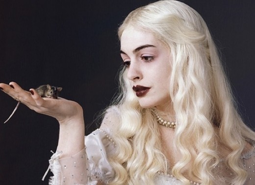 Anne Hathaway as the White Queen in Alice in Wonderland