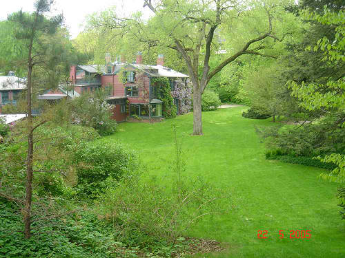 The Olmsted Homestead, a historic architectural site in Brookline. 
