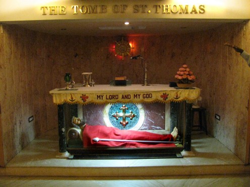 alter over st thoma's tomb