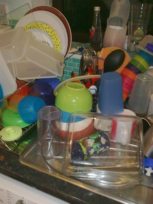 We always have a lot of washing up to do.