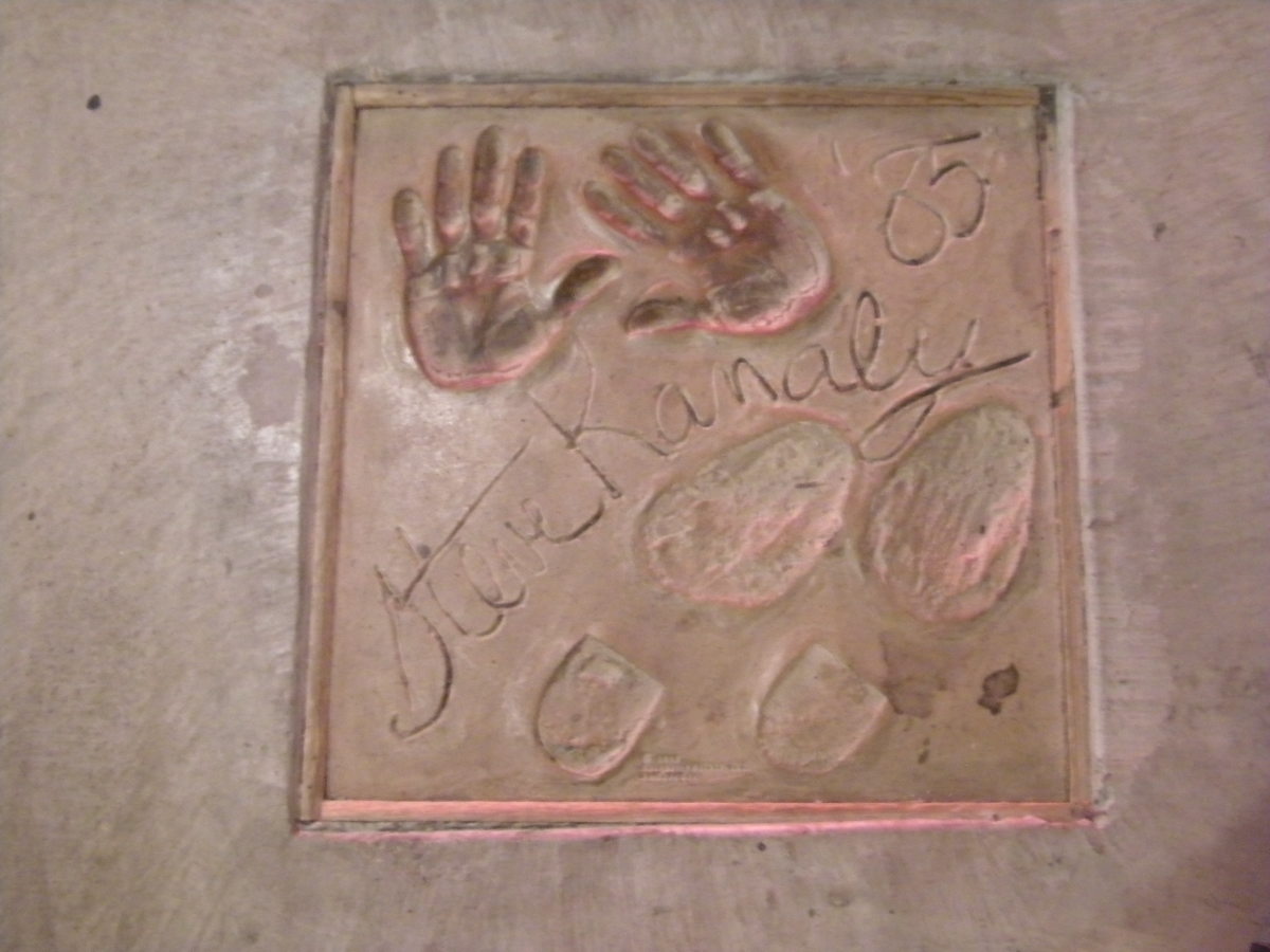 Steve kanaly's autograph, hand prints and footprints
