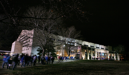 One of the greatest venues for college basketball is Allen Field House on Naismith Drive at KU