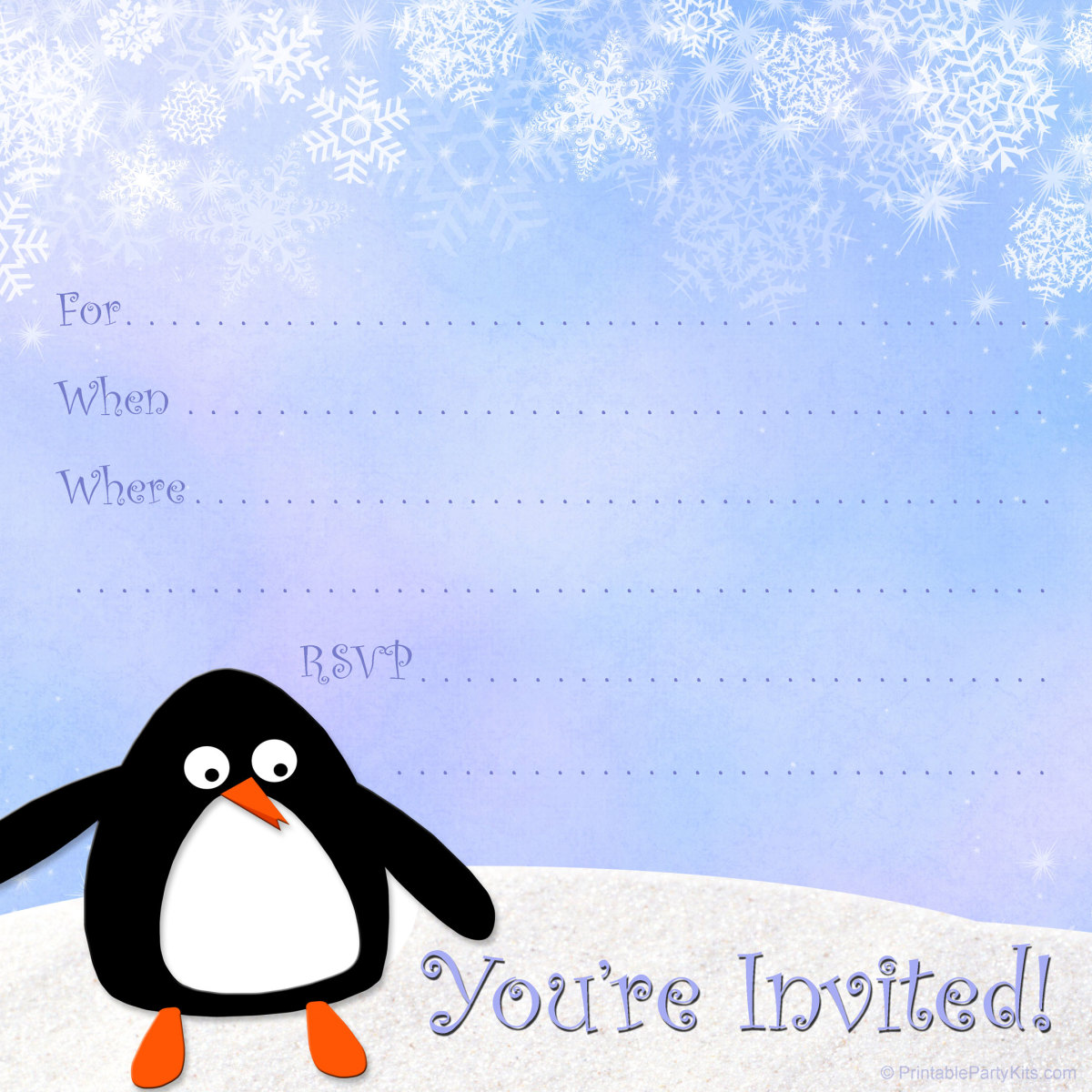 Free Winter Party Invitations Templates HubPages