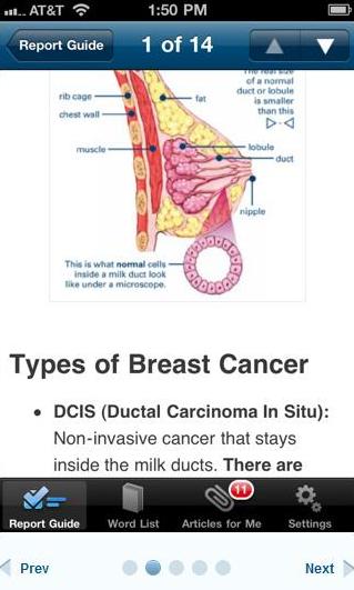 breast cancer guide free apps for ipod and ipad