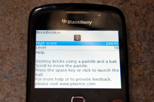 Boredom at work leads to a new personal high score on Brick Breaker.  Be envious.