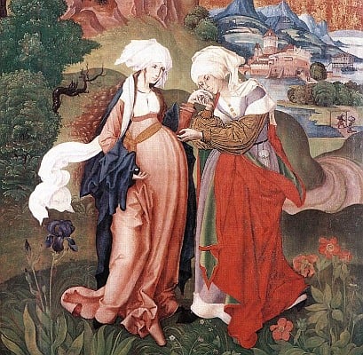 The Visitation, by Master MS, 1506 (detail)